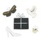 American Crafts A Perfect Match Ephemera Die-Cuts 61/Pkg-Icons, Vellum Gold Foil